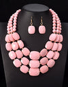 African Beads Multilayer Jewelry Set