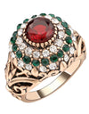 Antique Turkish Red Crystal Ring