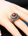 Antique Turkish Red Crystal Ring