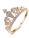 Princess Crown Ring with AAA Cubic Zirconia Micro Pave