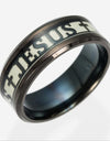 JESUS Letters Glow in the Dark Stainless Steel Ring