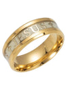 JESUS Letters Glow in the Dark Stainless Steel Ring