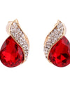 High-grade Rhinestone Crystal Tear Drop Shape Clip on Earrings Non Piercing for Women Wedding Luxury No Hole Earrings New