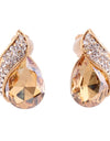 High-grade Rhinestone Crystal Tear Drop Shape Clip on Earrings Non Piercing for Women Wedding Luxury No Hole Earrings New