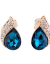 High-grade Rhinestone Crystal Tear Drop Shape Clip on Earrings Non Piercing for Women Wedding Luxury No Hole Earrings New