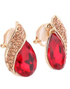 High-grade Rhinestone Crystal Tear Drop Shape Clip on Earrings Non Piercing for Women Wedding Luxury No Hole Earrings New