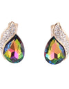 High-grade Rhinestone Crystal Tear Drop Shape Clip on Earrings Non Piercing for Women Wedding Luxury No Hole Earrings New