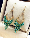 Crystal Beads Long Earrings